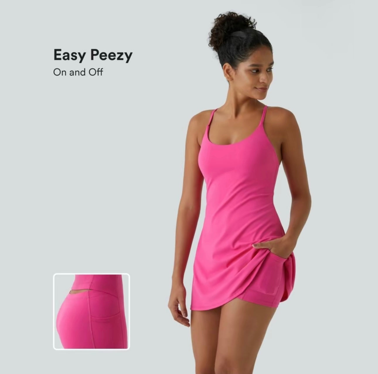 Softlyzero Plush Backless Active Dress- Easy Peezy Edition